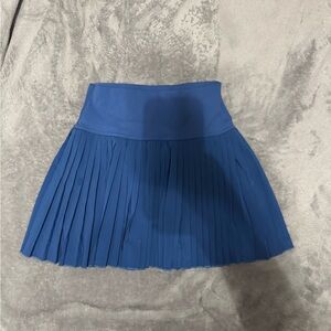 Chic Blue Pleated Mini Skirt